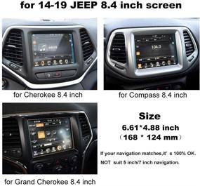 img 3 attached to 🚗 BUENNUS 8.4 inch Car Navigation Glass Protector for 2014-2019 Jeep Cherokee,Grand Cherokee,Compass - Tempered Glass Film for GPS Screen - 9H Touch Cover