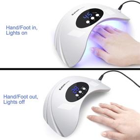 img 1 attached to 💅 Portable 48W Gel UV LED Nail Lamp, Nail Dryer with LCD Display, Infrared Sensor, 3 Timer Setting, Remember Function - Ideal for UV Resin & LED Gel Nail Polishes