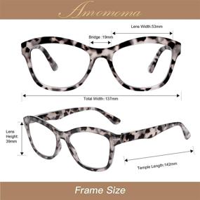 img 2 attached to AMOMOMA AM6004: Cateye Blue Light Blocking Glasses - Relieve Eyestrain, Anti-Blue Light Readers with Spring Hinge