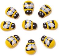 honbay 100pcs self adhesive wooden bee embellishments - yellow, perfect for bee-themed bridal shower, baby shower, birthday party & more logo