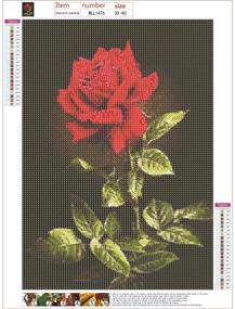 img 2 attached to DIY Rose Flower Diamond Painting Kit by AIRDEA - Full Drill 5D Diamond Art Flowers Gem Mosaic for Adults & Kids: Rhinestone Embroidery, Cross Stitch, Home Wall Decor - Size 30x40 cm