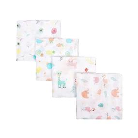img 3 attached to 👶 Softan Muslin Baby Swaddle Blankets - Bamboo Receiving Blankets for Boys and Girls - 47"x47" - 4 Pack - Shower Gift Set - Flamingo, Rabbit, Pineapple, Dandelion