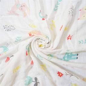 img 1 attached to 👶 Softan Muslin Baby Swaddle Blankets - Bamboo Receiving Blankets for Boys and Girls - 47"x47" - 4 Pack - Shower Gift Set - Flamingo, Rabbit, Pineapple, Dandelion