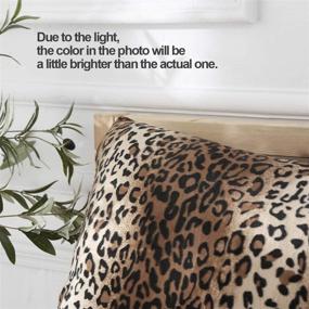 img 2 attached to 🐆 CARRIE HOME Set of 2 Soft Plush Leopard Print Faux Fur Decorative Throw Pillow Covers for Home Couch Sofa - 18x18 inch