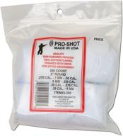 🎯 pro shot 250 count white patches for .38-.45 caliber and 20-.410 gauge, 2 1/4-inch sq. logo