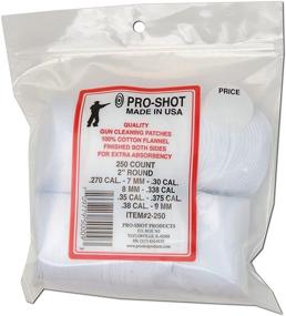 img 1 attached to 🎯 Pro Shot 250 Count White Patches for .38-.45 Caliber and 20-.410 Gauge, 2 1/4-Inch SQ.