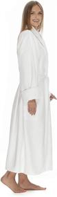 img 2 attached to 🛀 Boca Terry Women's Luxury Microfiber Robe for Hotels and Spas - Long Bathrobe in Regular and Plus Sizes