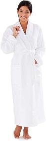 img 4 attached to 🛀 Boca Terry Women's Luxury Microfiber Robe for Hotels and Spas - Long Bathrobe in Regular and Plus Sizes