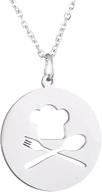 stylish aochee pendant necklace: a fashionable statement piece for culinary enthusiasts logo