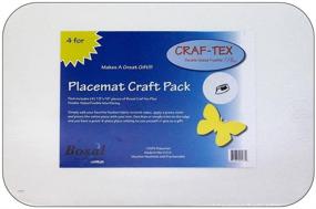 img 1 attached to Bosal Craf Tex Plus Set of 4 Placemats, 18x13 inches, White