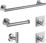 🛁 nolimas 5-piece brushed nickel bathroom hardware set: hand towel bar, toilet paper holder, robe towel hooks & more": logo