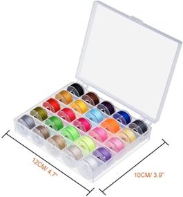 img 3 attached to Paxcoo 50 Pcs Bobbins and Sewing Thread Set with Case and 2 Pcs Soft Measuring Tapes - Assorted Colors (Compatible with Brother, Singer, Babylock, Janome)