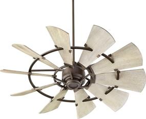 img 1 attached to 🌀 Quorum International Windmill 52-Inch Ceiling Fan - Oiled Bronze Finish - Model 95210-86