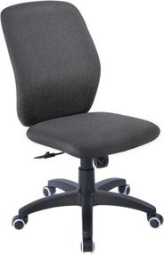 img 4 attached to 💺 Ergonomic Ptolemy Armless Desk Chair: Black Mid Back 360 Swivel Task Chair without Arms