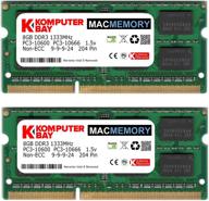 💻 компьютербэй 16 гб macmemory (2x 8 гб) пк3-10600 10666 1333мгц sodimm 204-контактная память для ноутбука 9-9-9-24 (совместимо с apple mac) логотип