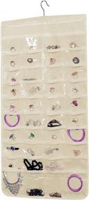 img 3 attached to 👗 Qrandy Dual-sided Hanging Closet Jewelry Organizer with 80 Pockets