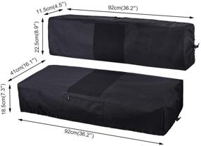 img 3 attached to Kawasaki Mule 600 610 UTV Bench Seat Cover - Premium Black UTV Seat Cover by KEMIMOTO