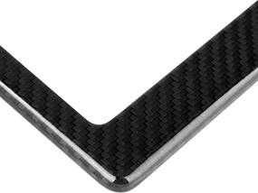 img 3 attached to BLVD-LPF OBEY YOUR LUXURY Genuine Glossy Black Carbon Fiber License Plate Frame TAG Cover FF