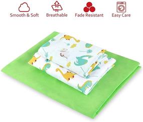 img 3 attached to 🦖 Dinosaur Toddler Sheet Set, Breathable Silky Soft Crib Sheets for Boys and Girls, Kids' Sheet & Pillowcase Sets for Toddler Bed