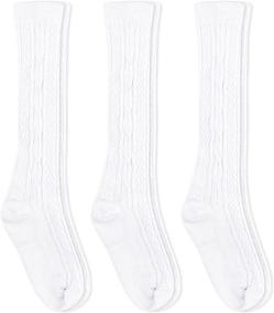 img 4 attached to Jefferies Socks Girls Classic Cable