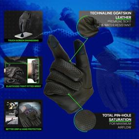 img 2 attached to Hugger Glove Co. Motorcycle Black Touch Men's Gloves & Mittens – Enhance your Accessories