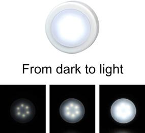 img 1 attached to WRalwaysLX 10 Pack LED Cabinet Push Light: Brighten Up Your Kitchen and Closets with Under Cabinet Lighting, Ideal for Cabinets, Counters