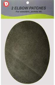 img 1 attached to Premium Charcoal Suede Elbow Patches - Set of 2 (4.75" x 6.5") for Sewing Projects