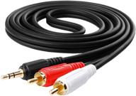 🎧 choseal 3.5mm to 2 rca audio cable 6ft, gold plated - compatible with car mp3, cd player, mobile phone, pc logo