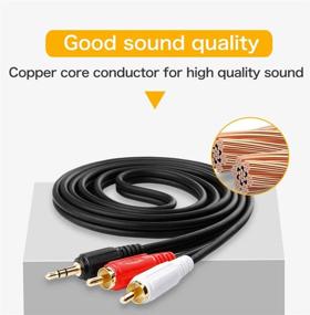 img 3 attached to 🎧 Choseal 3.5mm to 2 RCA Audio Cable 6ft, Gold Plated - Compatible with Car MP3, CD Player, Mobile Phone, PC