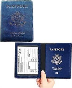 img 3 attached to ✈️ Travel in Style with Vaccine Leather Passport Wallets