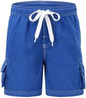 🩳 boys' akula swim trunks with convenient pockets logo