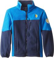 🧥 u s polo assn. boys' fleece jacket: stylish and cozy outerwear in jackets & coats logo