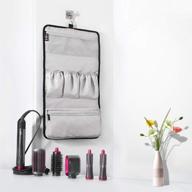 🧳 bubm travel case carry case: secure storage bag roller organizer for dyson airwrap styler, black logo