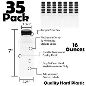 img 3 attached to PET Plastic Juice Bottles for Food Service: Disposables & Equipment Supplies
