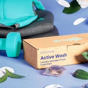 img 3 attached to 🌿 Dropps Active Wash: Fresh Start, 24 Count, Deep Cleans Activewear & Eliminates Odors with Natural Plant-Based Ingredients – Effective HE Detergent Pods for Stain Removal & Low Waste Packaging