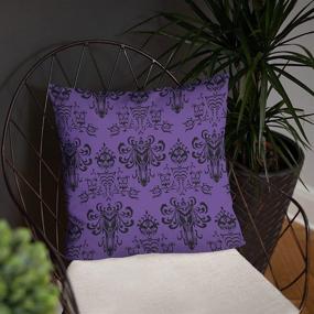 img 1 attached to 👻 Soft Throw Pillow Double-Sided Digital Printing Couch Pillowcase Square 18X18in - Purple Haunted Mansion Pillows Case