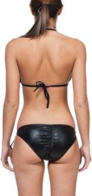 img 1 attached to 🔥 Glam up your beach look with the Gary Majdell Sport Ladies' Liquid Metallic Shiny String Bikini Set!