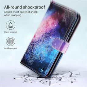 img 2 attached to 📱 Stylish ULAK iPhone XR Wallet Case with Kickstand and Card Holder - Secure and Shockproof Mandala Flower PU Leather Protective Cover for 6.1 Inch Apple iPhone XR