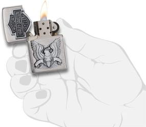 img 1 attached to 🦅✨ Harley-Davidson Eagle Wings Zippo Pocket Lighter