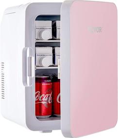 img 4 attached to 🍦 VEVOR Mini Fridge, 10L Portable Cooler Warmer, Skincare Fridge - Pink, Compact Refrigerator for Bedroom, Office, Car, Boat, Dorm, Skincare - Lightweight Beauty Fridge (110V/12V)