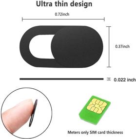 img 2 attached to 🔒 Ultra-Thin Privacy Camera Cover - Webcam Cover for Laptop, Desktop, PC, Macbook Pro, iMac, Mac Mini, Computer, Smartphone | Protect Your Privacy and Security with Strong Adhesive (3 White + 3 Black)