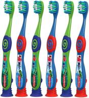 colgate pj masks toddler & children's toothbrush with suction cup, 2-5 years old, extra soft bristles, pack of 6 logo