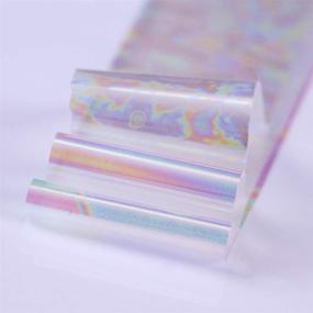 img 2 attached to 10 Rolls WOKOTO White Pearl Color Holographic Nail Art Foil Transfer Kit - Mix-Pattern Stickers for Stunning Nails!