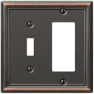 amerelle 149trdb one toggle / one rocker wallplate, steel, aged bronze, 1-pack logo
