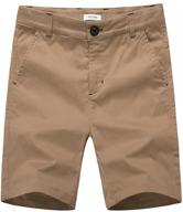 🩳 kid1234 boys shorts - adjustable waist chino shorts for boys, sizes 5-14 years, 6 color options logo