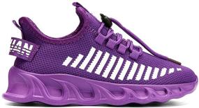 img 1 attached to WOHHHW Lightweight Breathable Athletic Non Slip Girls' Shoes and Athletic