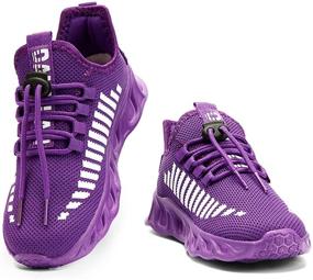 img 3 attached to WOHHHW Lightweight Breathable Athletic Non Slip Girls' Shoes and Athletic