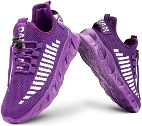 img 2 attached to WOHHHW Lightweight Breathable Athletic Non Slip Girls' Shoes and Athletic