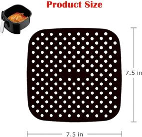 img 2 attached to YASLOTR 2-Pack Air Fryer Liners, 7.5-Inch Square Silicone Basket Mats – Reusable Fryer Accessories for Ninja, Gourmia, Power XL, NuWave