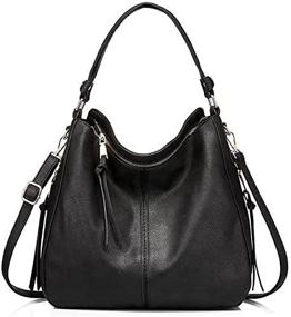 img 1 attached to Handbags Capacity Ladies Shoulder Leather Women's Handbags & Wallets and Hobo Bags